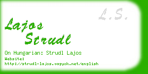 lajos strudl business card